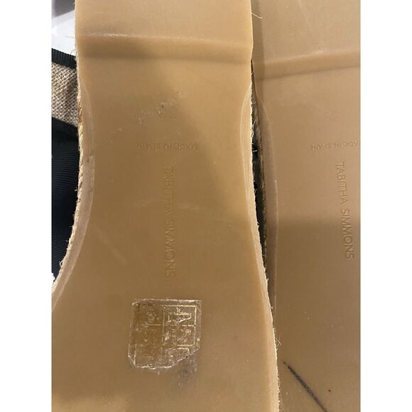 Tabitha Simmons Linen Ankle Wrap Flat Sandals EU 39/US 8 Espadrille Tan Canvas - Picture 11 of 14